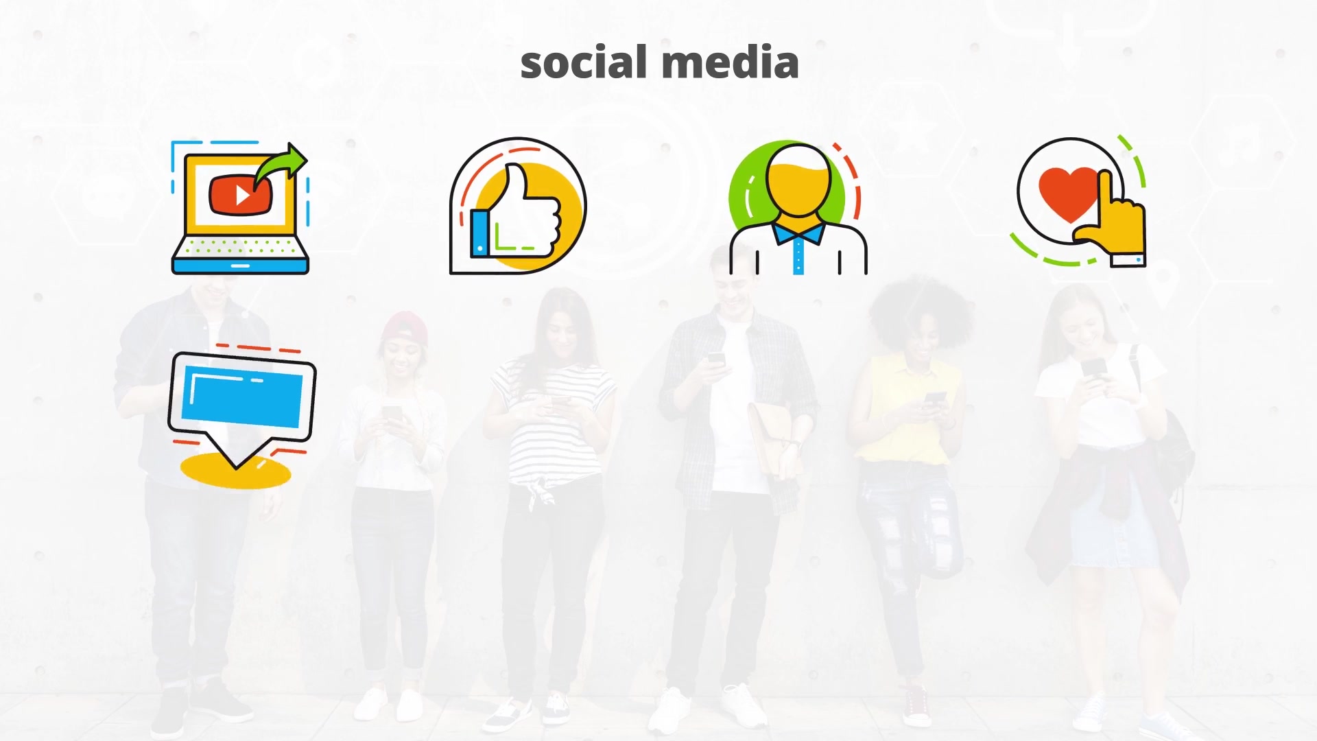 Social Media Flat Animated Icons Videohive 24429529 After Effects Image 5