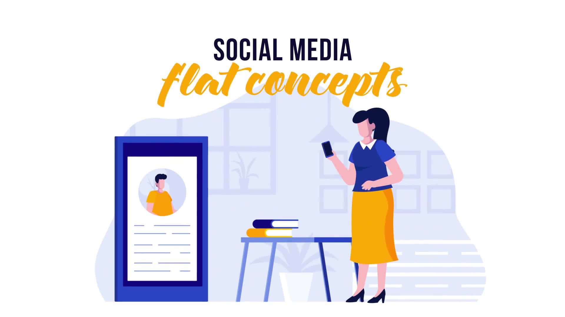 Social media Flat Concept Videohive 29800503 After Effects Image 1
