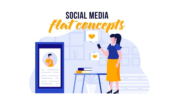 Social media Flat Concept - Videohive Download 29800503