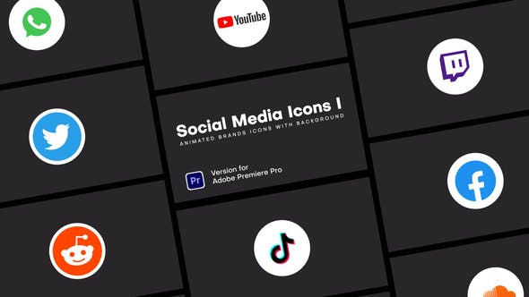Social Media Icons I | Mogrt - Videohive Download 38732320