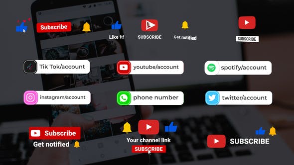 Social Media Icons Pack || FCPX - Videohive Download 31910607