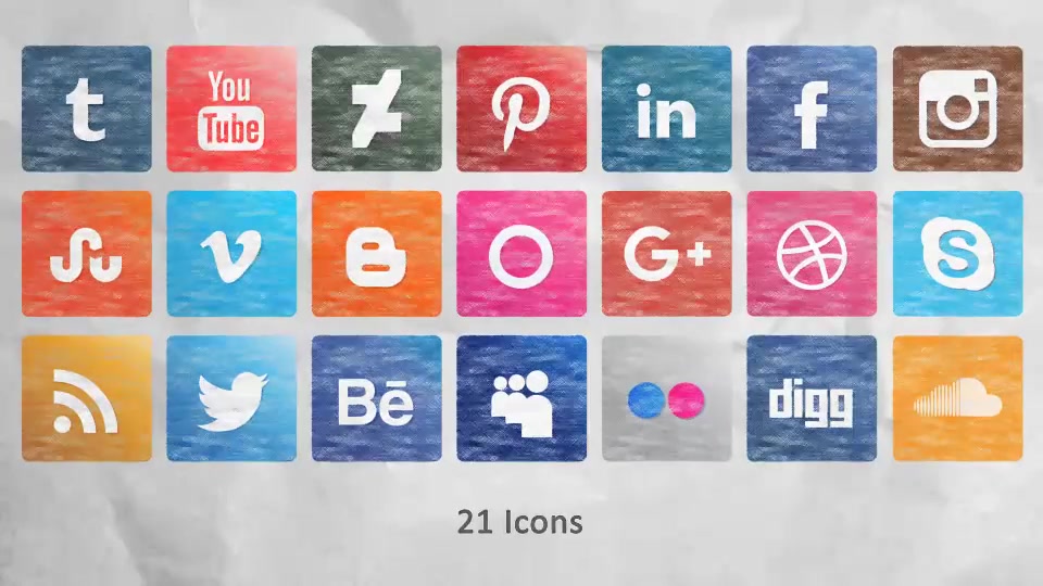 Social Media Icons Pack Updated Version 01 Videohive 16271888 After Effects Image 4