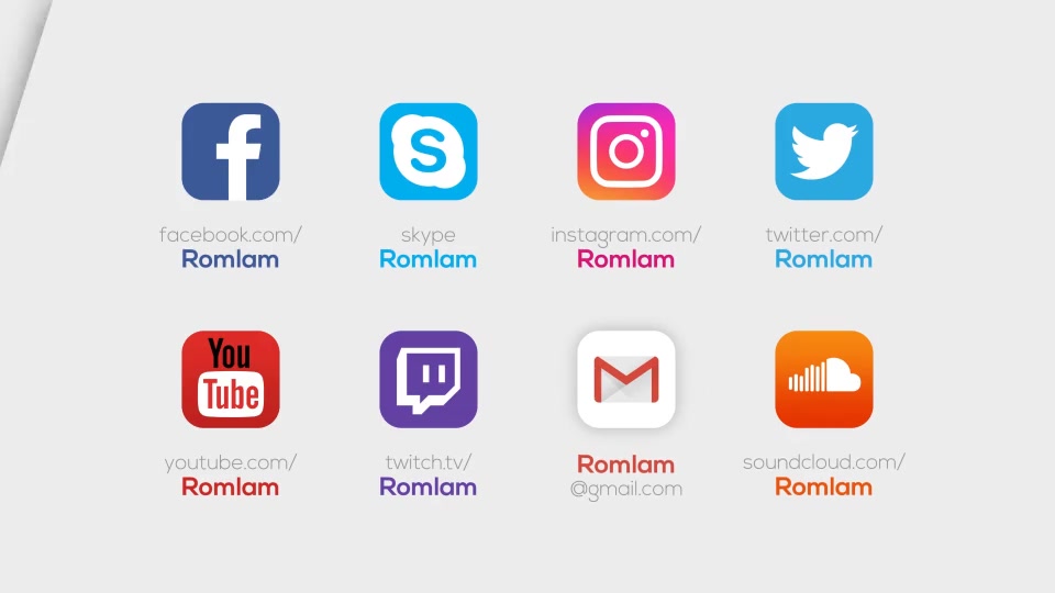 Social Media Icons with Links Videohive 22681283 Premiere Pro Image 4