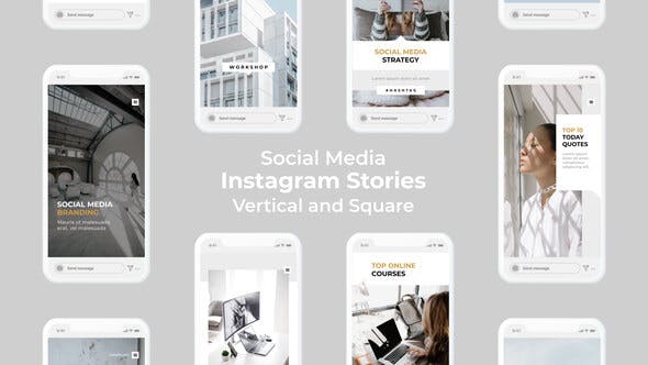 Social Media Instagram Stories | Vertical and Square - 27501974 Videohive Download