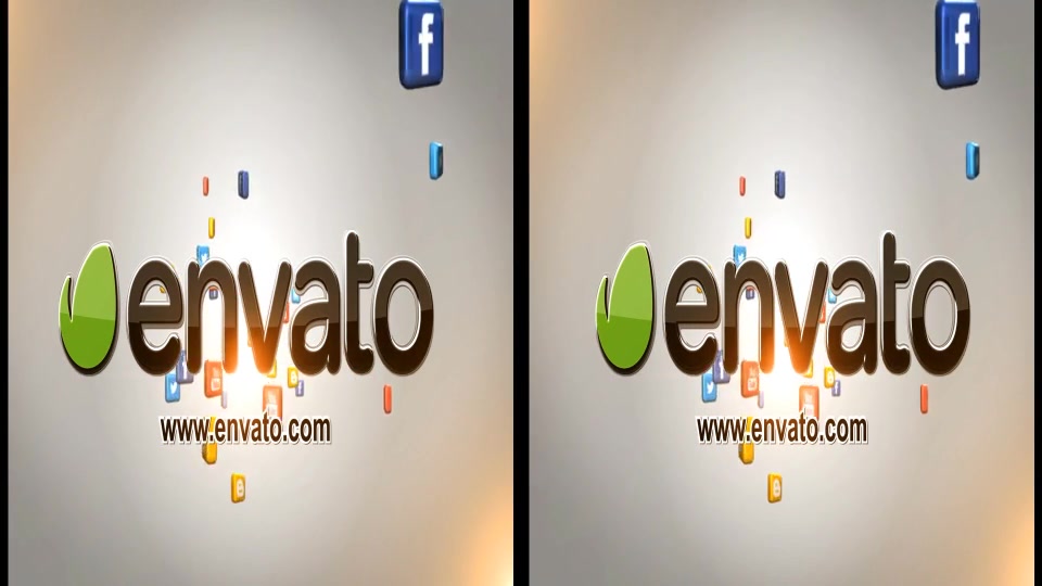 Social Media Logo Reveal Stereoscopic 3D - Download Videohive 7245057