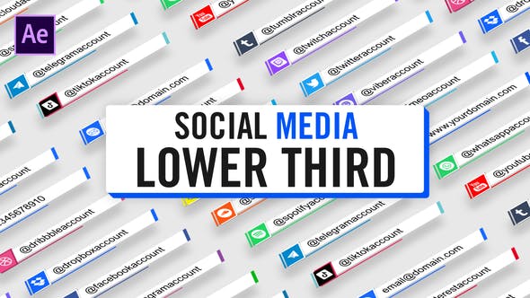 Social Media Lower Third Parallelogram - Videohive 28401112 Download