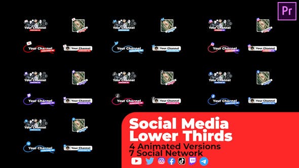 Social Media Lower Third v2 - 31290349 Download Videohive