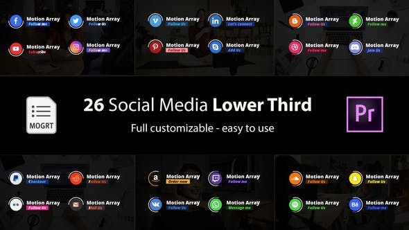 Social Media Lower Third - Videohive Download 28269121