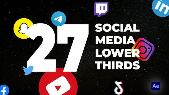 Social Media Lower Thirds - 31743756 Videohive Download