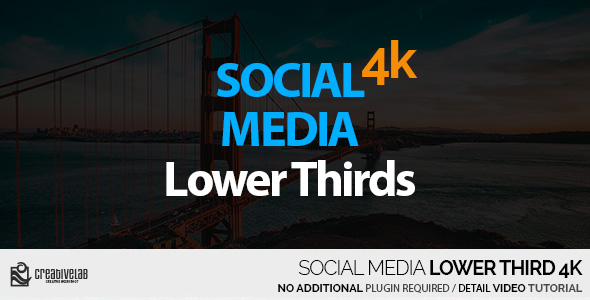 Social Media Lower Thirds 4K - Download Videohive 20954851