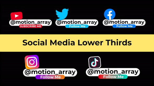 Social Media Lower Thirds - Download 32398912 Videohive