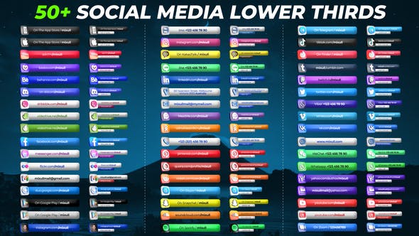 Social Media Lower Thirds - Download 42367169 Videohive