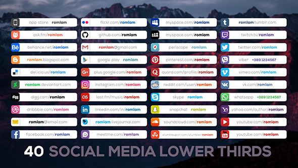 Social Media Lower Thirds - Download Videohive 20334014