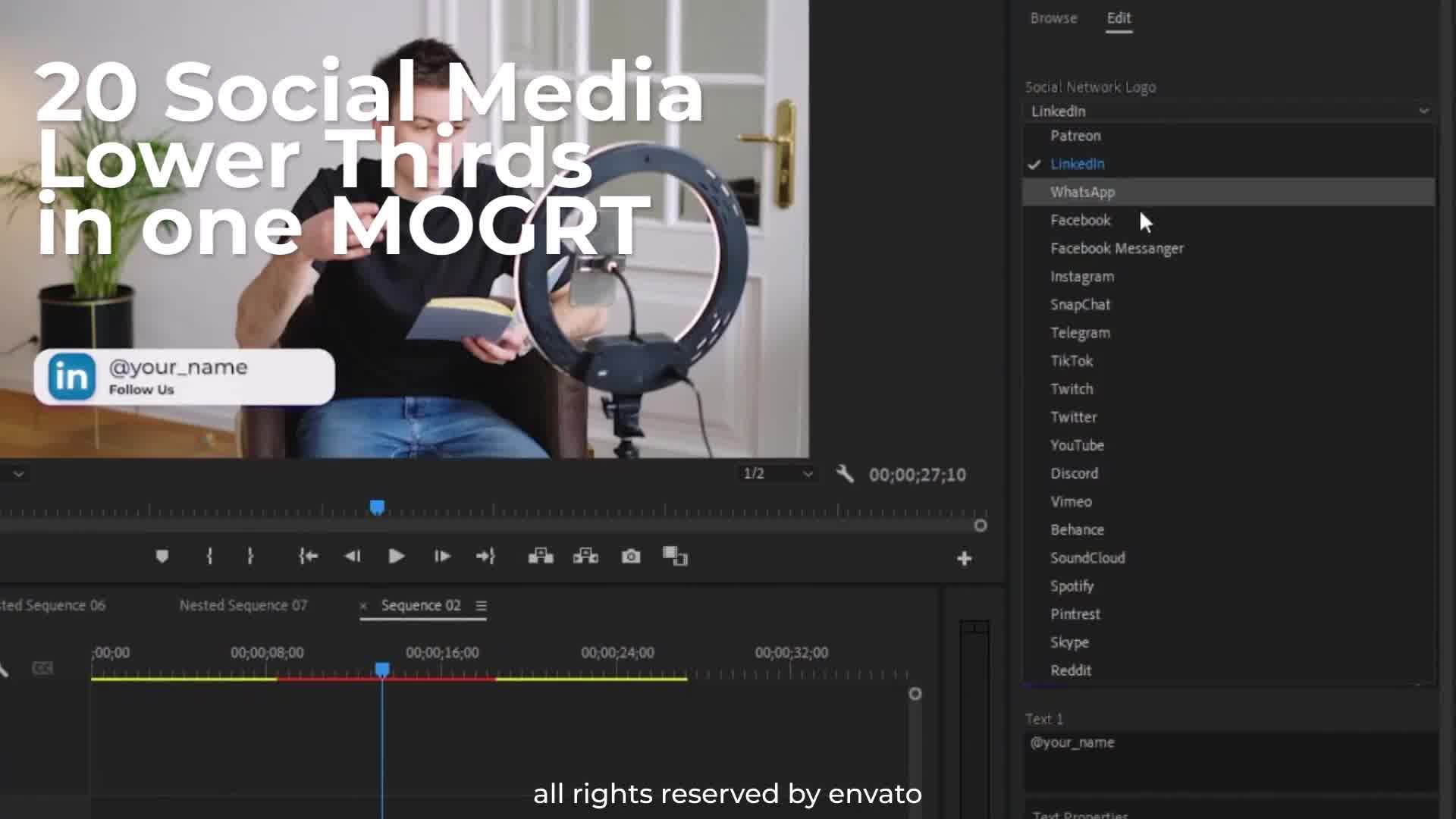 Social Media Lower Thirds Videohive 33073072 Premiere Pro Image 10