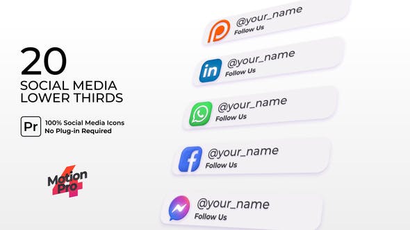 Social Media Lower Thirds - Download Videohive 33073072