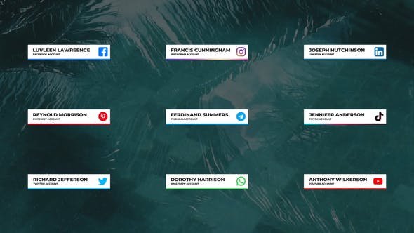 Social Media Lower Thirds For DaVinci Resolve - Videohive 33337970 Download