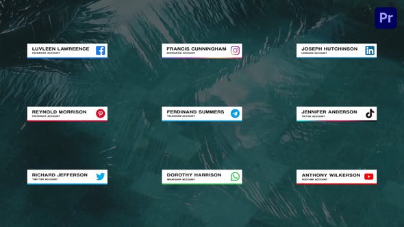 Social Media Lower Thirds For Premiere Pro - Videohive 33472185 Download