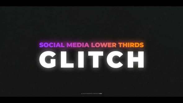 Social Media Lower Thirds: Glitch (MoGRT) - 35608445 Videohive Download