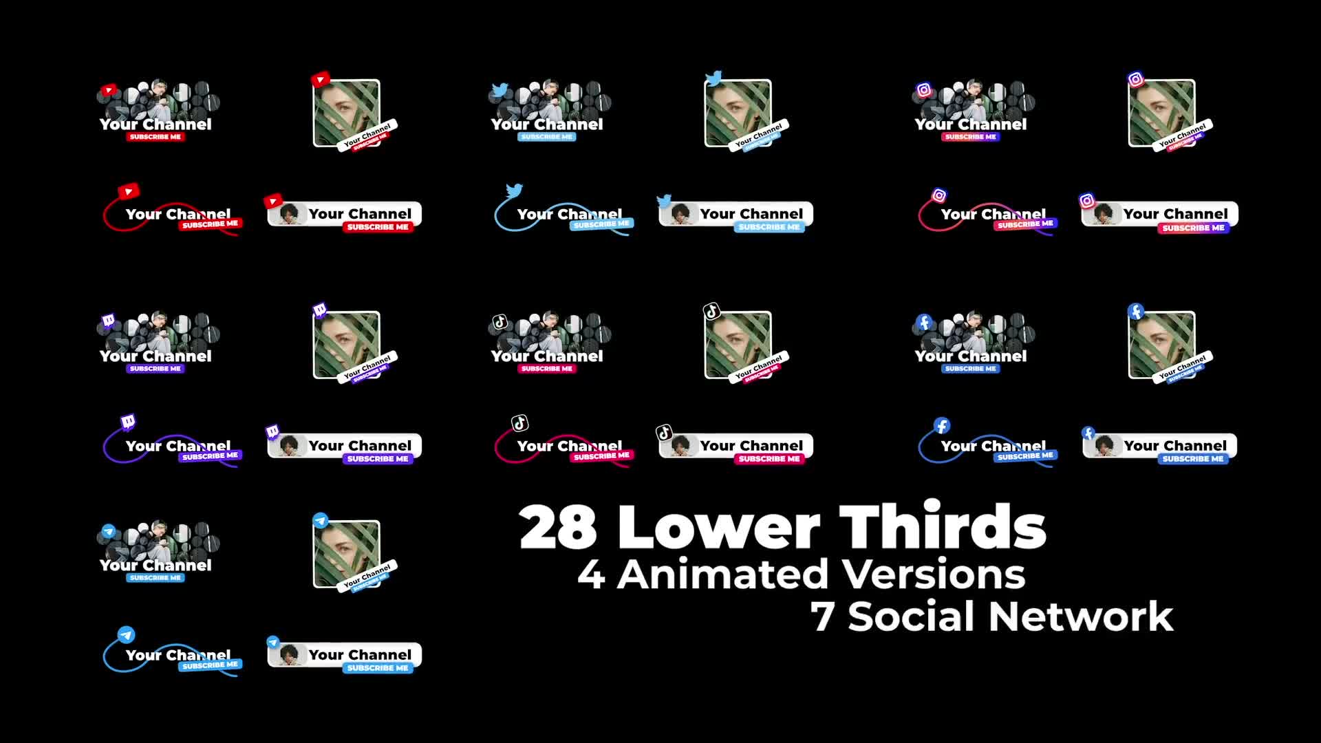 Social Media Lower Thirds v2 Videohive 33633260 After Effects Image 1