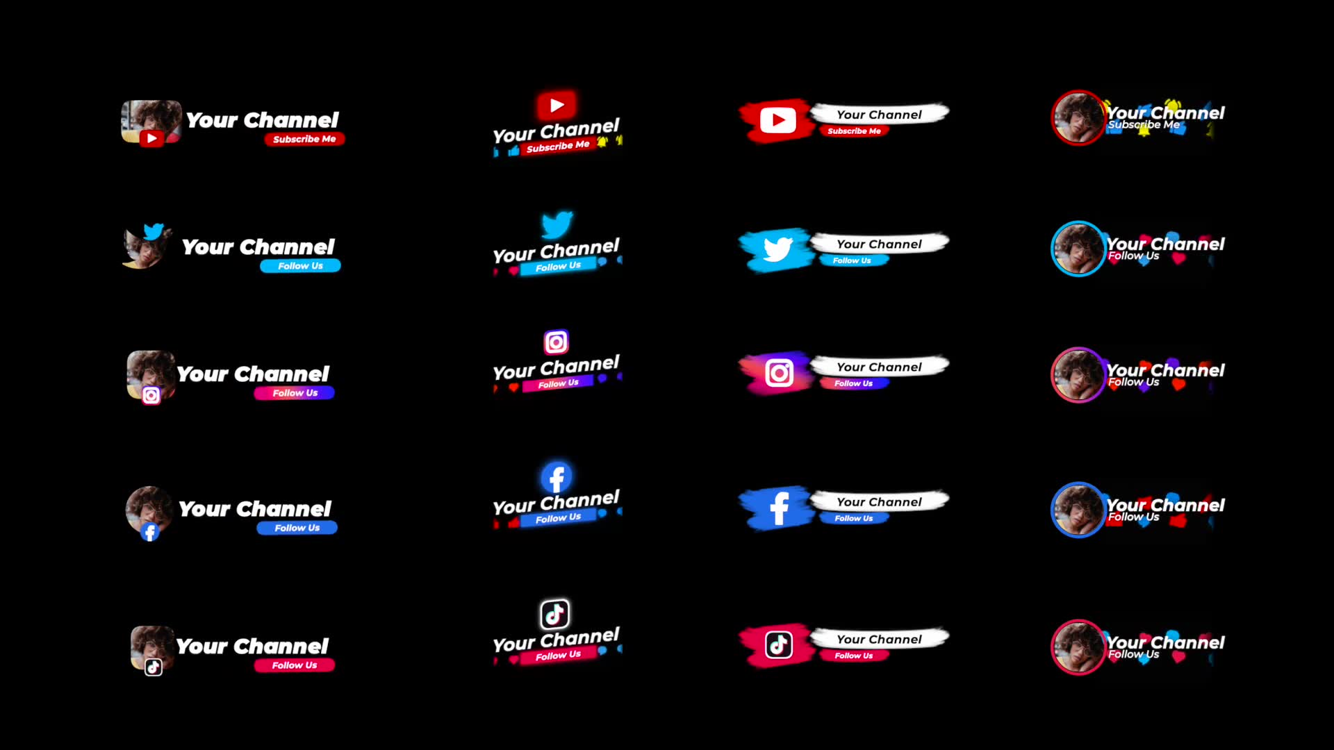 Social Media Lower Thirds Videohive 28766205 Apple Motion Image 2