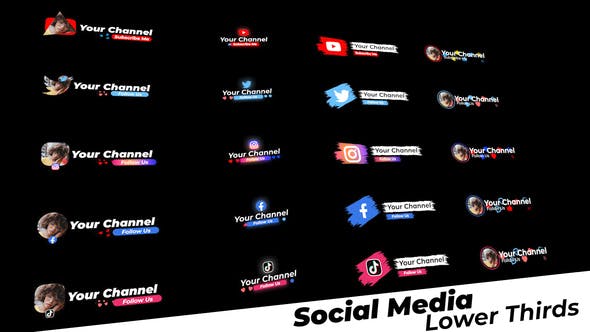 Social Media Lower Thirds - Videohive 28766205 Download