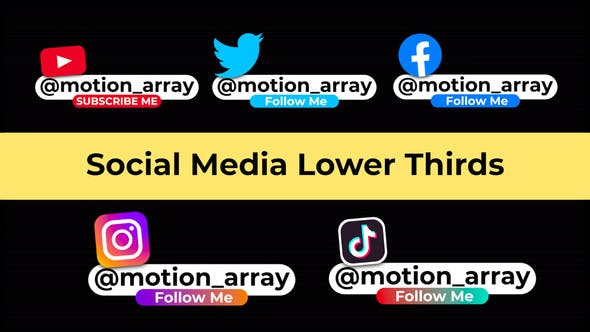 Social Media Lower Thirds - Videohive 32219823 Download