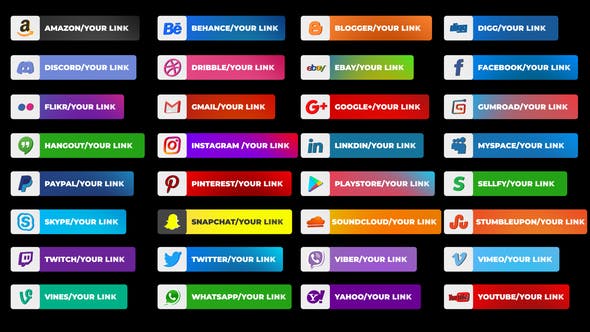 Social Media Lower Thirds - Videohive Download 23151263