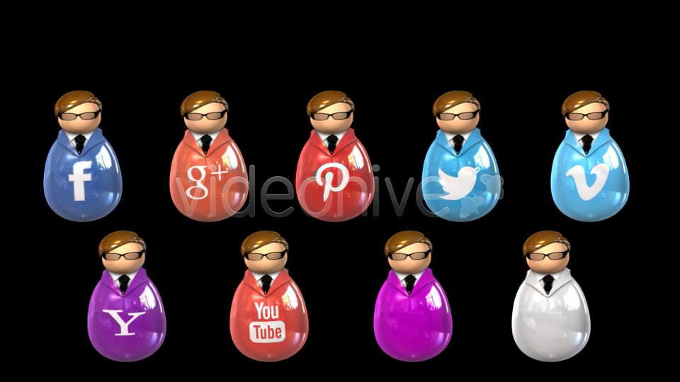 Social Media Man Icons Lower Third Pack - Download Videohive 5342384
