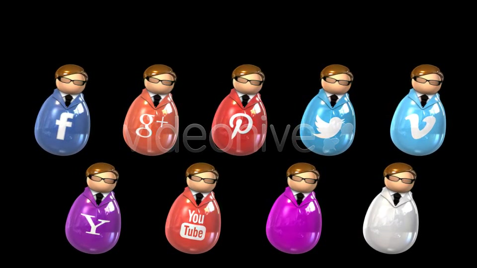 Social Media Man Icons Lower Third Pack - Download Videohive 5342384