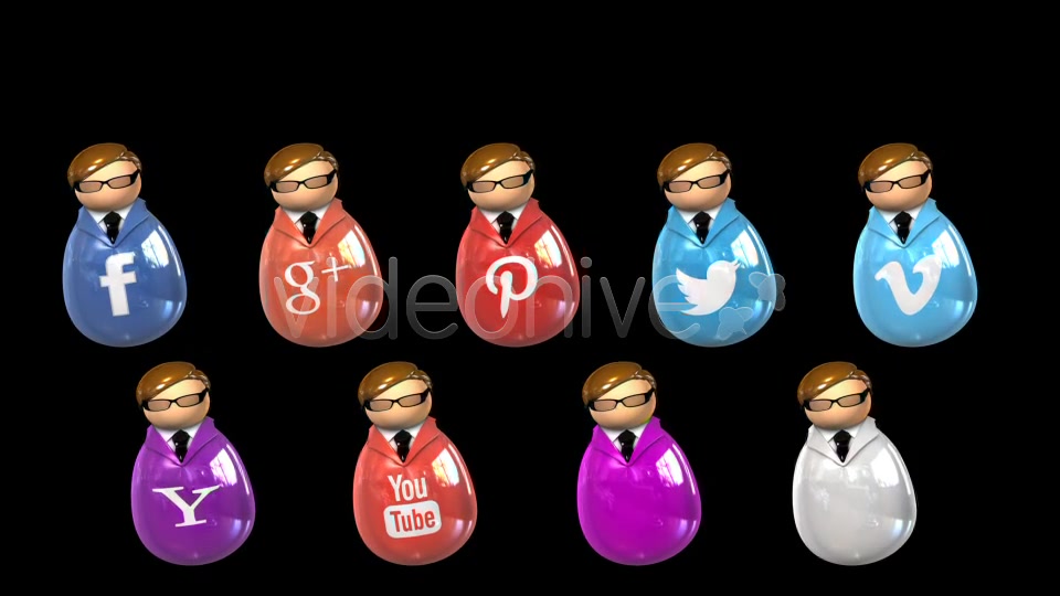 Social Media Man Icons Lower Third Pack - Download Videohive 5342384