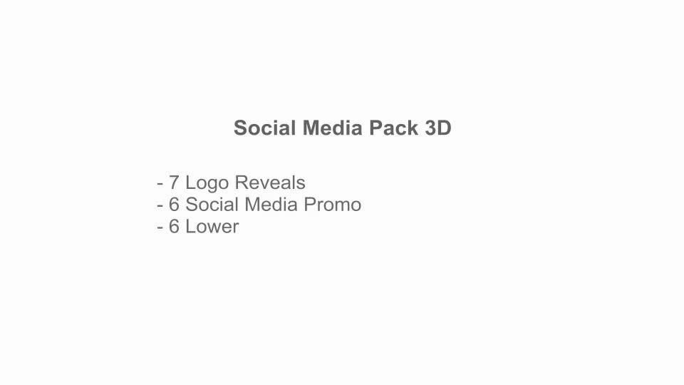 Social Media Pack 3D - Download Videohive 19945507