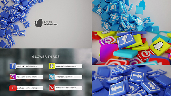 Social Media Pack 3D - Download Videohive 19945507