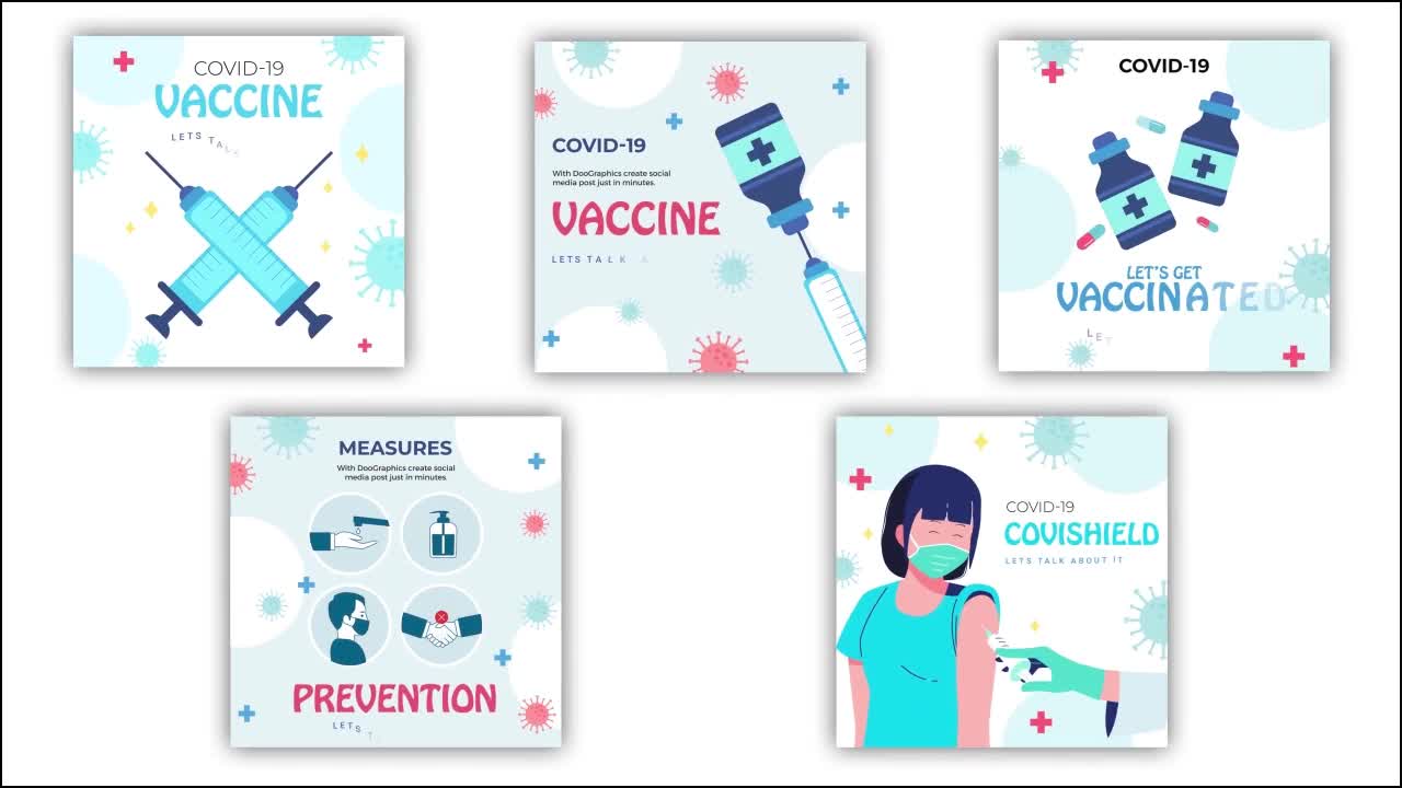 Social Media Posts for COVID 19 Vaccine Videohive 35997106 After Effects Image 1