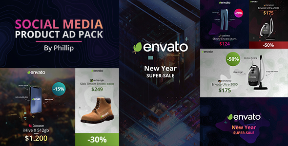 Social media product ad pack - Download Videohive 21100605