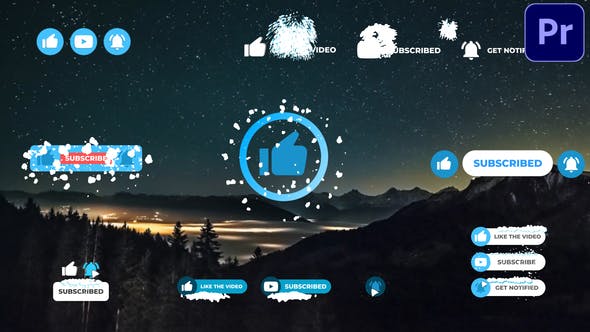 Social Media Snow Subscribers | Premiere Pro MOGRT - Videohive Download 29436957