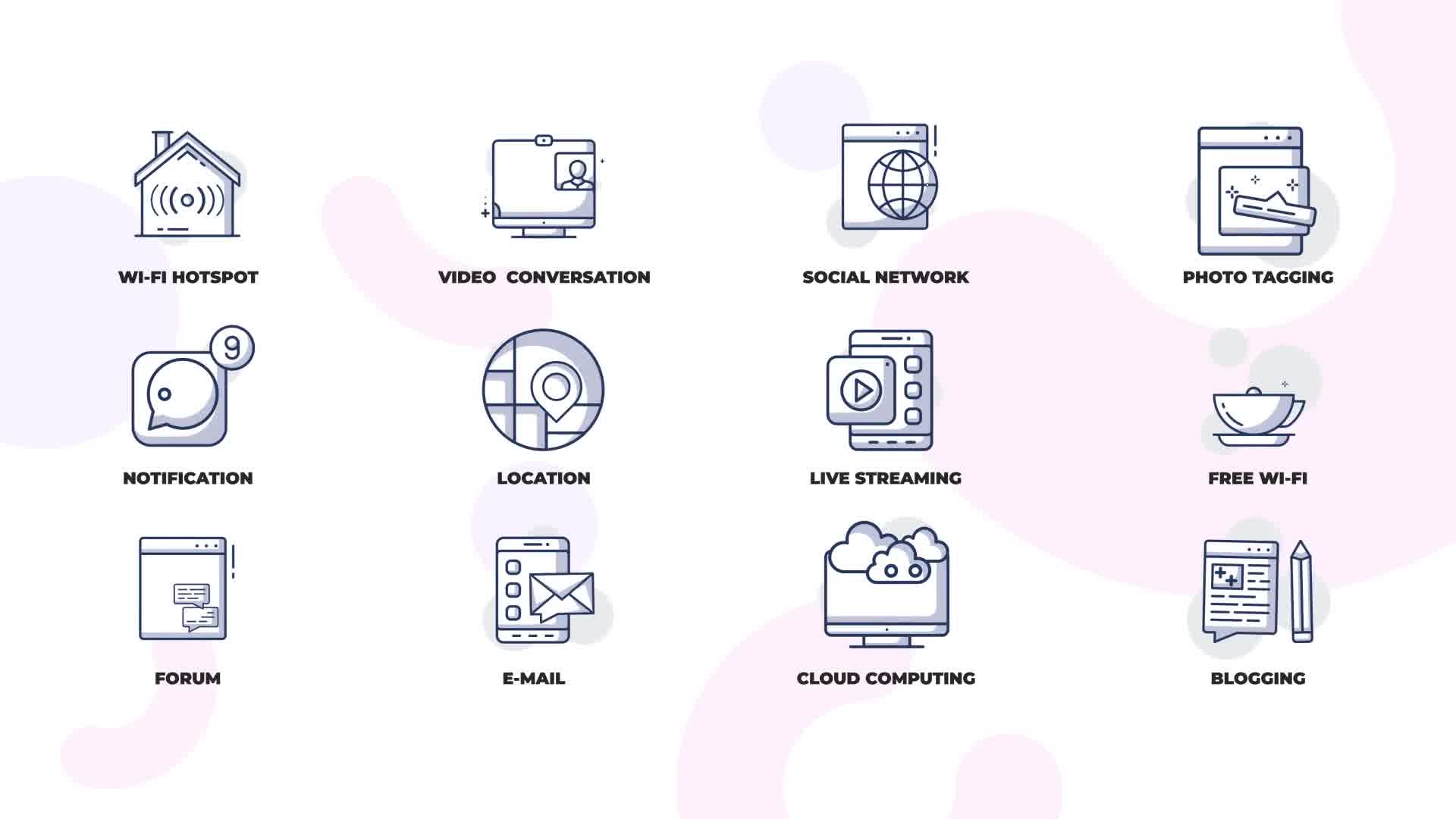 Social network Animation Icons (MOGRT) Videohive 36441183 Premiere Pro Image 11
