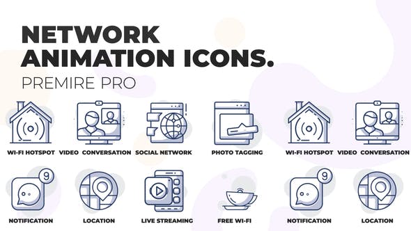 Social network Animation Icons (MOGRT) - Download Videohive 36441183