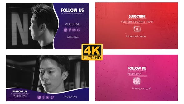 Social Outro Follow Pack - Videohive Download 24994926