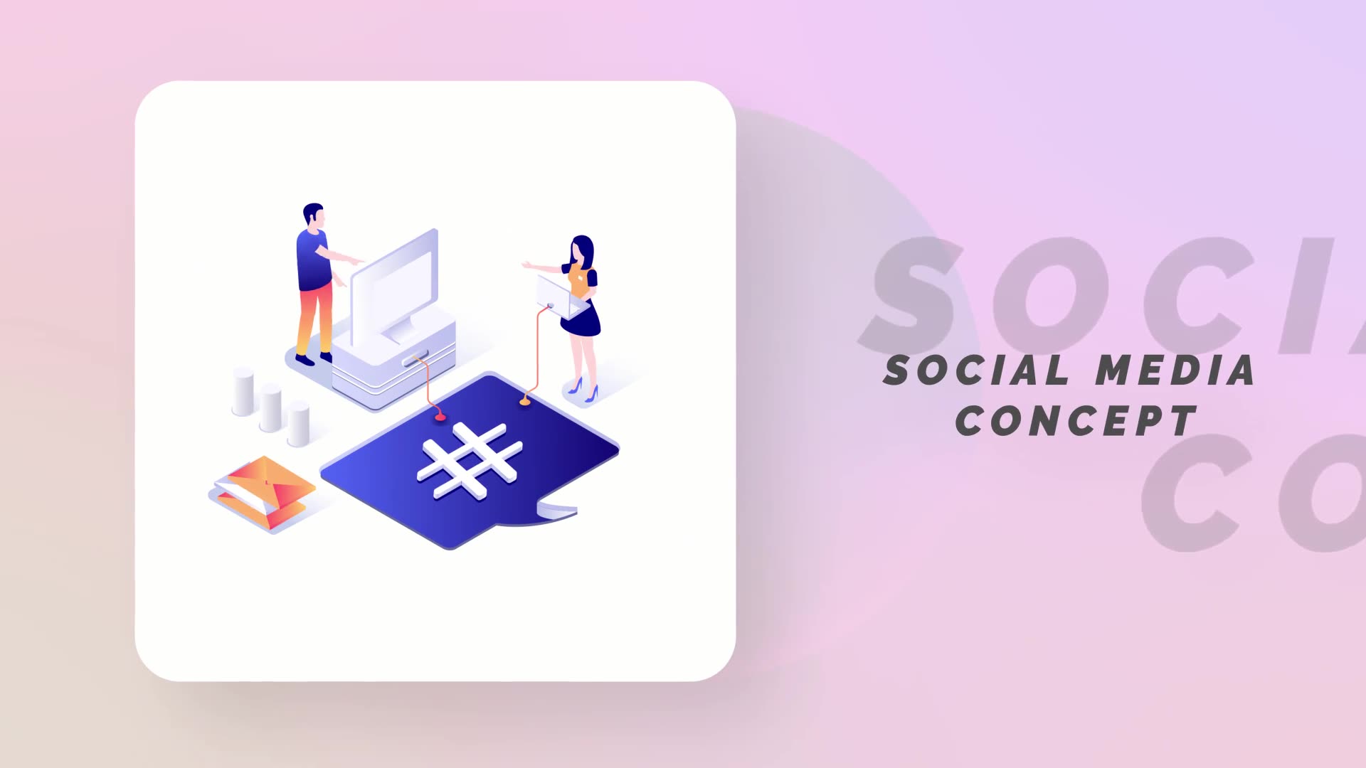 Social platforms Isometric Concept Videohive 33962952 After Effects Image 11