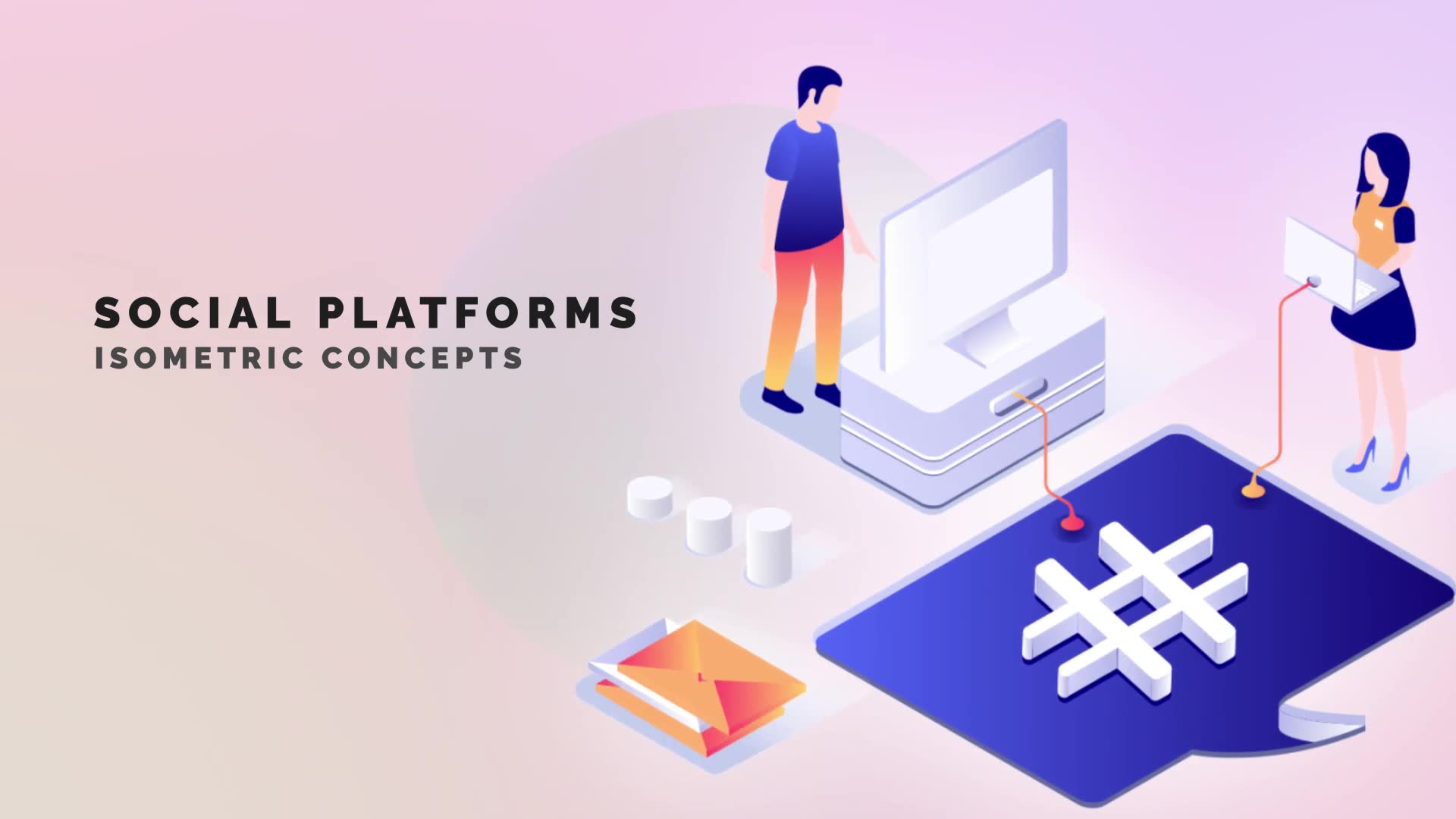 Social platforms Isometric Concept Videohive 33962952 After Effects Image 2