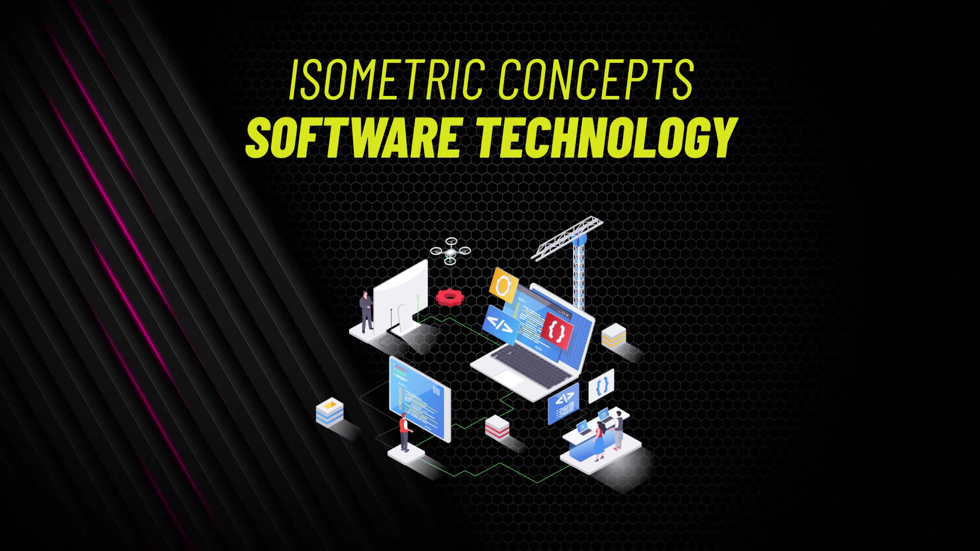 Software Technology Isometric Concept Videohive 31223594 After Effects Image 4