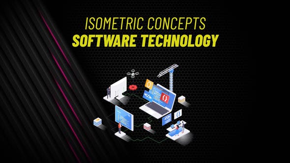 Software Technology Isometric Concept - 31223594 Download Videohive