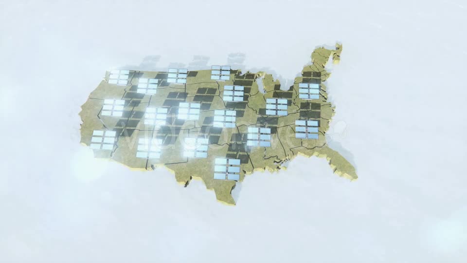 Solar Panels and US Map - Download Videohive 19534428