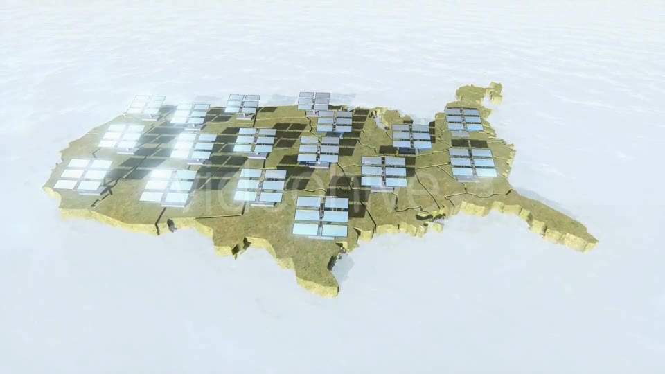 Solar Panels and US Map - Download Videohive 19534428