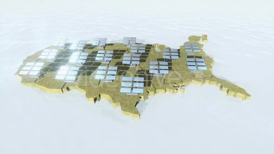 Solar Panels and US Map - Download Videohive 19534428