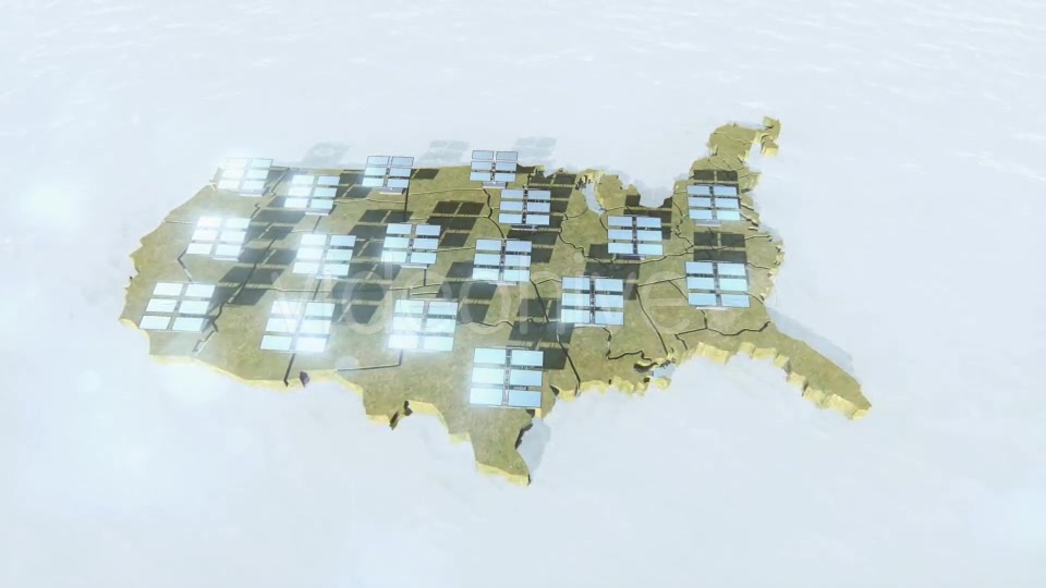 Solar Panels and US Map - Download Videohive 19534428