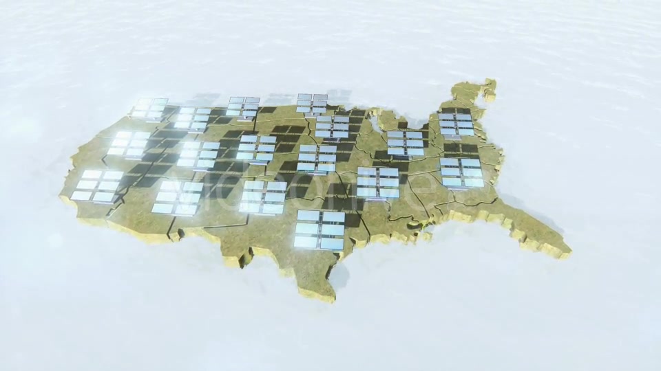 Solar Panels and US Map - Download Videohive 19534428