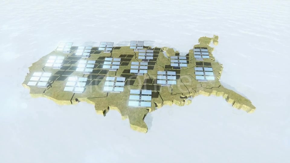 Solar Panels and US Map - Download Videohive 19534428