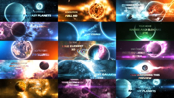 Solar System 2 ( Fantasy Planets ) 8K - Download Videohive 13529843