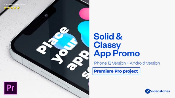 Solid App Promo Mobile App Mockup Demonstration Premiere Pro Project - Videohive 33094061 Download